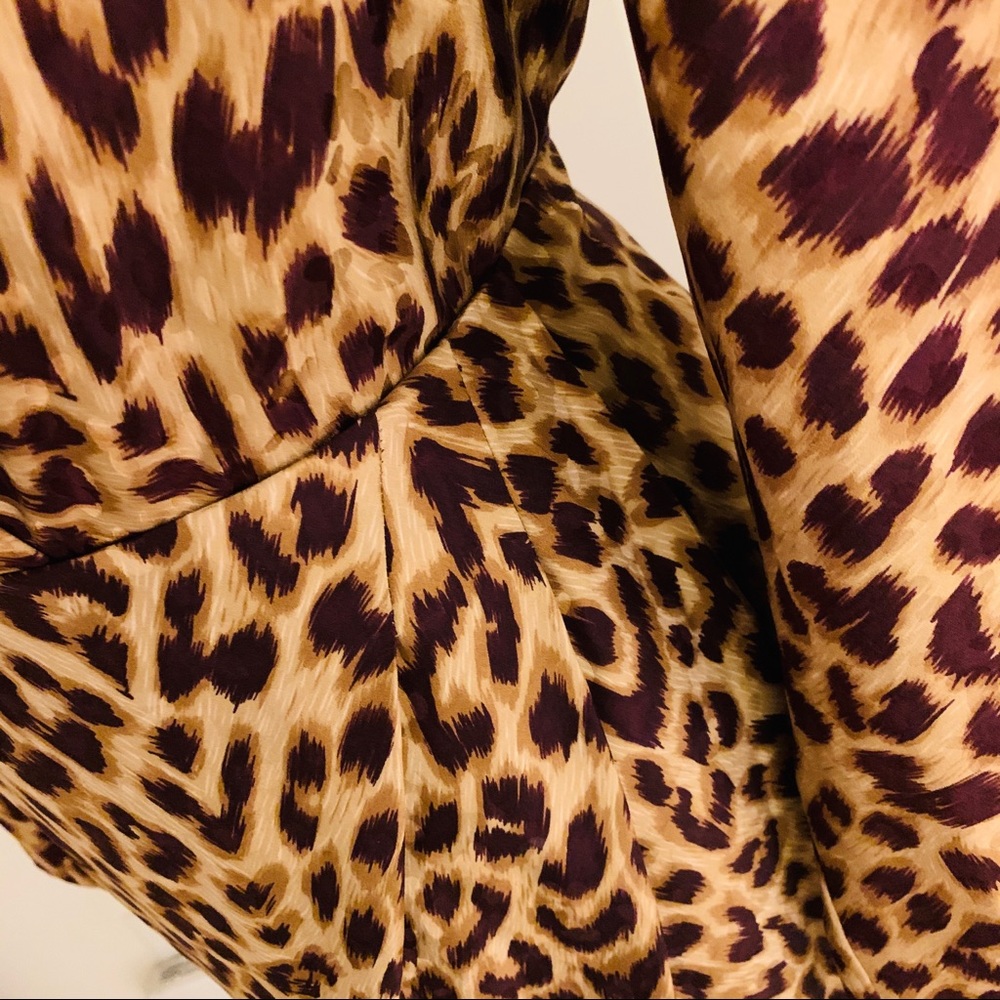 Leopard Print Vintage Skirt Set